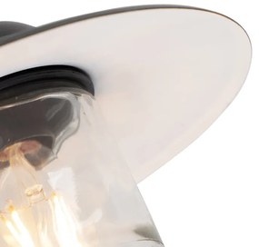 Lampă de perete exterioară inteligentă neagră IP44 cu WiFi A60 - Munich