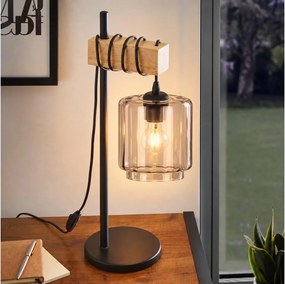 BRILAGI - Lampă de masă NUBILA 1xE27/40W/230V maro/negru/bej fumuriu