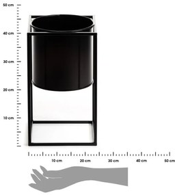 Suport pentru flori RING 40x23 cm negru