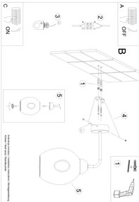 Lampă de perete FILLAN 1xE27/60W/230V neagră Sollux SL.1143