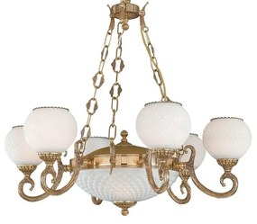 Candelabru clasic din alama 6+2 design italian 8550