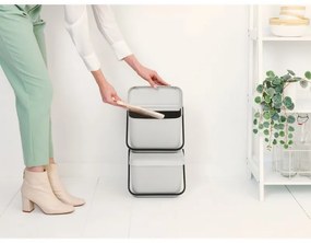 Cos depozitare Brabantia Sort&Go 1006312, 20 L, 22,5x45x28 cm, Stivuibil, Plastic, Gri