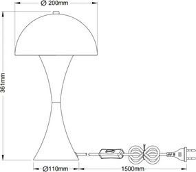 Globo 21028N - Lampă de masă DIMA 1xE27/40W/230V