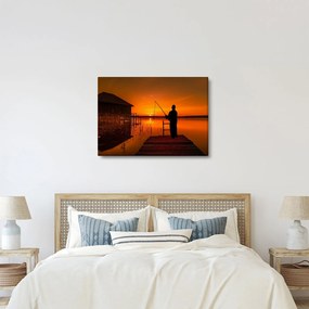 Tablou cu pescar (70x50 cm)