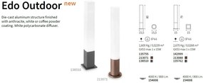 Stalp de exterior EDO OUTDOOR PT1 SQUARE COFFEE