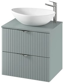 Dulap baie suspendat 60 cm pentru lavoar, fiord mat, MDF, Cersanit Tirso 600x450 mm, Fiord mat