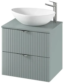 Dulap baie suspendat 60 cm pentru lavoar, fiord mat, MDF, Cersanit Tirso 600x450 mm, Fiord mat