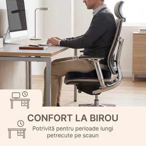 Perna ortopedica sezut memory foam cu ventilatie ORTO COCCIS Ventilation, husa catifea, fermitate normala