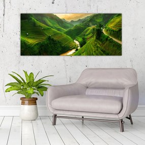 Tablou - Terase de orez Mu Cang Chai (120x50 cm)