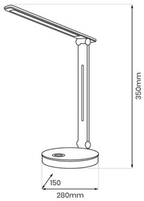 Lampă LED RGBW de masă BRUNO LED/5W/5V 3000/4500/6000K alb