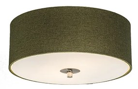 Plafonieră rustică verde 30 cm - Drum Jute