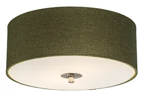 Plafonieră rustică verde 30 cm - Drum Jute