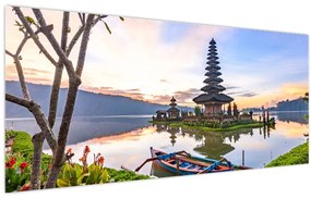 Tablou - Templul Pura Bratan (120x50 cm)