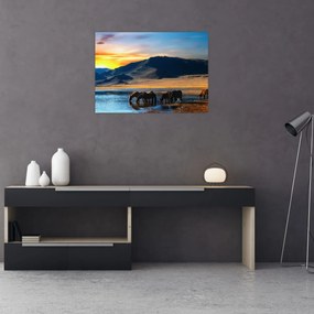 Tablou pe sticlă - Alimentarea cu energie electrică (70x50 cm)