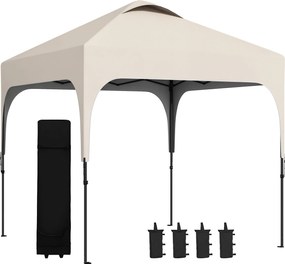 Outsunny Tonelă 2,5 x 2,5 m barnum de grădină Pop-up pliabil înălțime reglabilă Oxford anti-UV50+ cadru oțel sac de transport | Aosom Romania