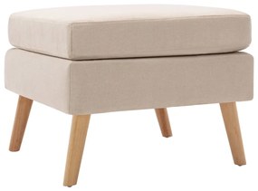 vidaXL Taburet, crem, material textil