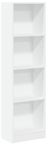 857783 vidaXL Bibliotecă, alb, 40x24x143 cm, lemn prelucrat