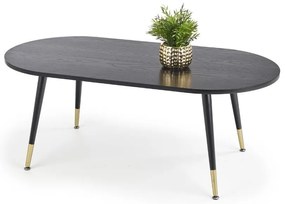 Masa de cafea Embosa, neagra/aurie