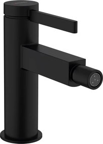 Baterie bideu Hansgrohe Finoris cu ventil Pop-Up negru mat