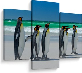 Tablou - Grup de pinguini regali (90x60 cm)