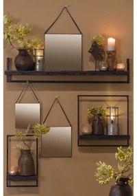 Raft negru mat din lemn de brad Maddison – Light &amp; Living