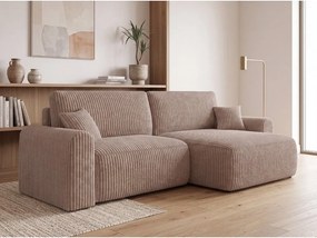 Coltar extensibil reversible NORDEN TILIA 250x140 cm, maro deschis