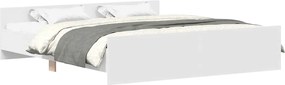 vidaXL Cadru pat cu tăblie la cap/picioare, alb, 180x200 cm