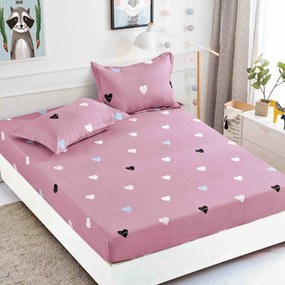 Lenjerie de pat 3 cu elastic 100% bumbac - a732 de la Onesleep