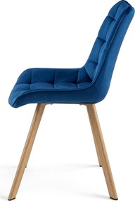 Scaun de masa SORIA VELVET, albastru