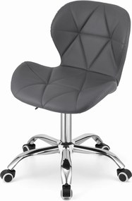 OFERTA Scaun de birou gri AVOLA din piele ecologica II. calitate