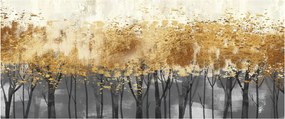 Tablou - Copaci aurii (120x50 cm)