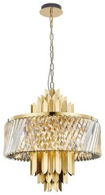 Lustră pe lanț MARGOT 9xE14/40W/230V d. 55 cm auriu