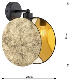 Lampă de perete MOTIF 1xE27/15W/230V auriu