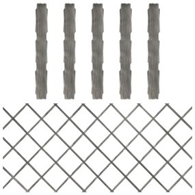 Garduri cu zabrele, 5 buc., gri, 180x80 m, lemn masiv de brad 5, Gri, 180 x 80 cm