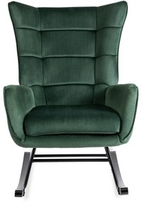 JAKS Fotoliu balansoar verde velur Jackson