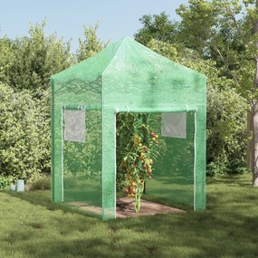 vidaXL Seră cu acoperiș Verde 200 x 200 x 300 cm Oțel