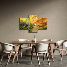 Tablou - Alee romantică de-a lungul apei, pictură în ulei (90x60 cm)