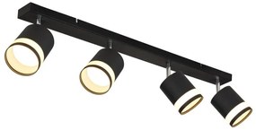 Plafoniera cu 4 Spoturi directionabile metal negru LUCERO