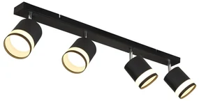 Plafoniera cu 4 Spoturi directionabile metal negru LUCERO