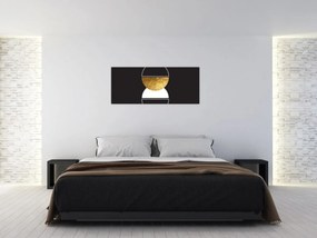 Tablou - Abstracție de aur și negru N⁰2 (120x50 cm)