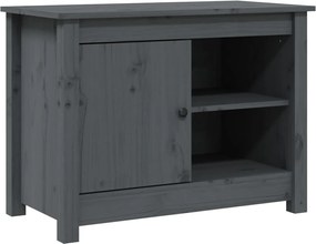 vidaXL Comodă TV, gri, 70x36,5x52 cm, lemn masiv de pin