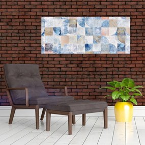Tablou - figuri geometrice pe perete (120x50 cm)