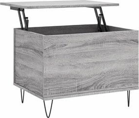 vidaXL Măsuță de cafea, gri sonoma, 60x44,5x45 cm, lemn prelucrat