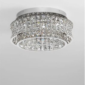 Lustra aplicata LED crom, cristale sticla CELYSIA 50cm