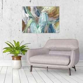 Tablou pe sticlă - Pictura figura abstractă (70x50 cm)
