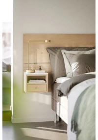 Tăblie de pat în culoare naturală din lemn de stejar 240x79 cm Whitmore – Rowico