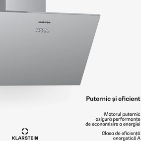 Klarstein Silver Lining 60, hotă de aburi, 60 cm, 600m³/h, EEK, A, oțel inoxidabil