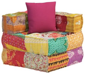 Fotoliu puf modular cu perna, model petice, material textil 1, Peticit, Canapea coltar cu perna