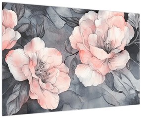 Tablou - Schiță de flori (90x60 cm)