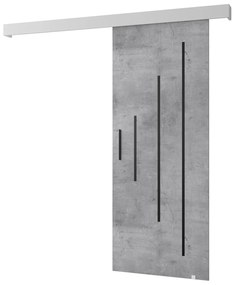 Uși culisante 90 cm Sharlene Y (beton + alb mat + negru). 1044014